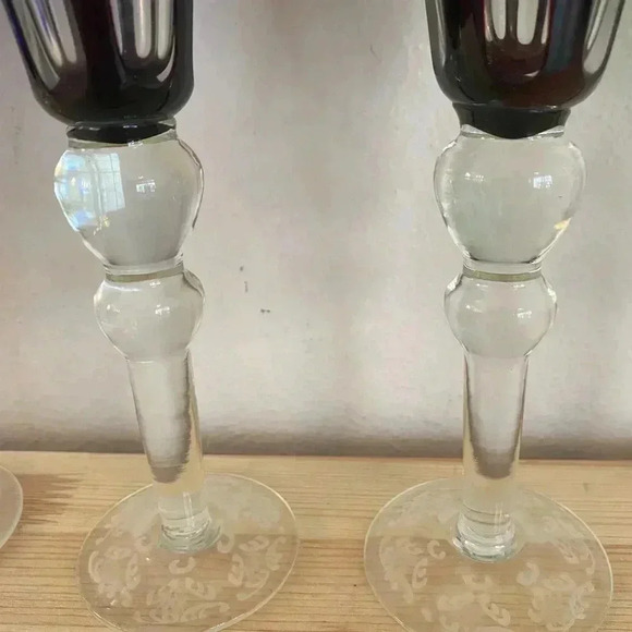 Sorelle Vintage Fine Laser Etched Wine Glasses - Picture 9 of 9